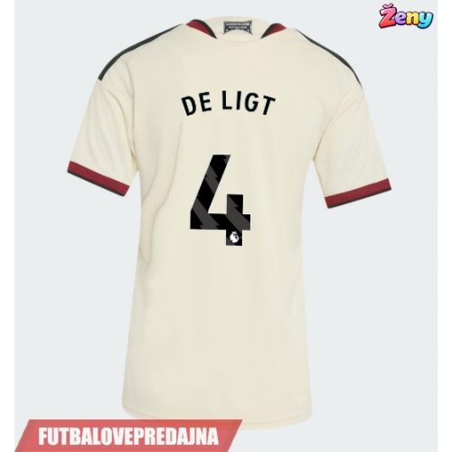 Lacne Ženy Futbalové dres Manchester United Matthijs de Ligt #4 2026-27 Krátky Rukáv - Tretina